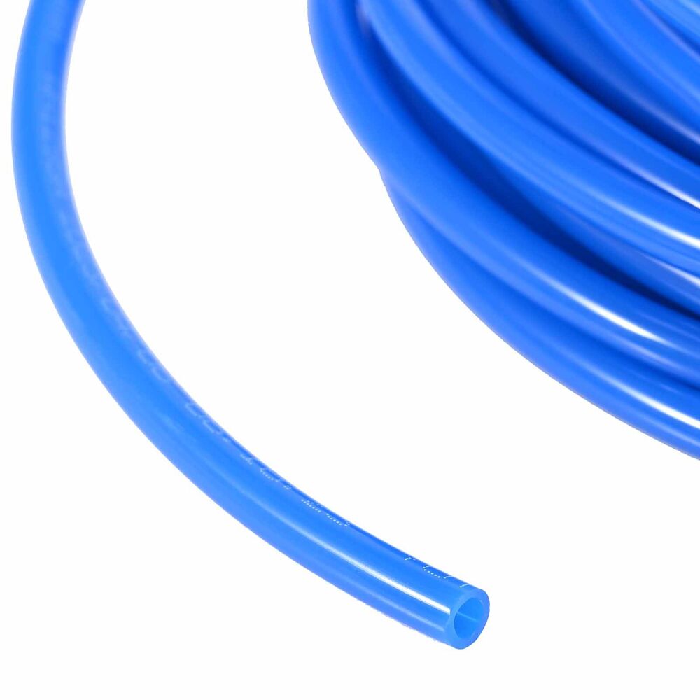 10M 6mm OD 4mm ID PU Air Hose Pipe Tube Blue with Connect Fitting Kit