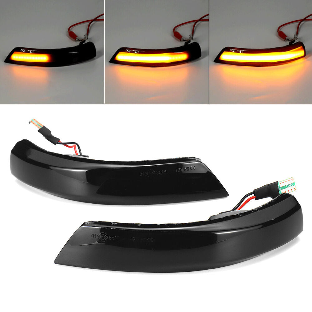 2x Dynamic LED Side Mirror Turn Signal Light For Ford Focus MK2 MK3 Mondeo MK4