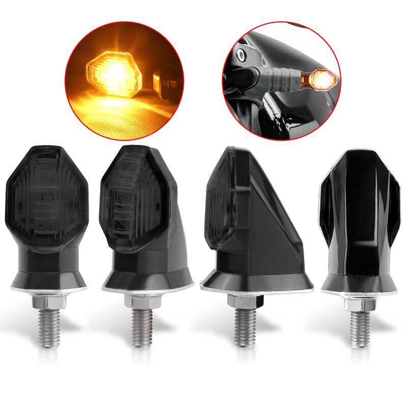 4X Motorcycle Indicators Amber LED Turn Signal Light Universal Blinkers Lamp 12V