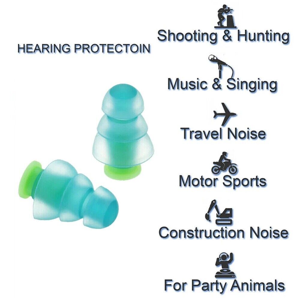 Soft Silicone Ear plugs Reusable Noise Cancelling Ear plugs For Sleeping Study