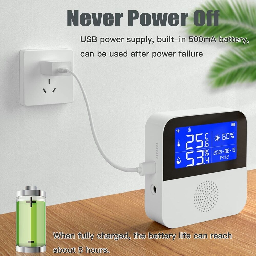 Smart WiFi Wireless Temperature Humidity Sensor Fridge Thermometer Hygrometer