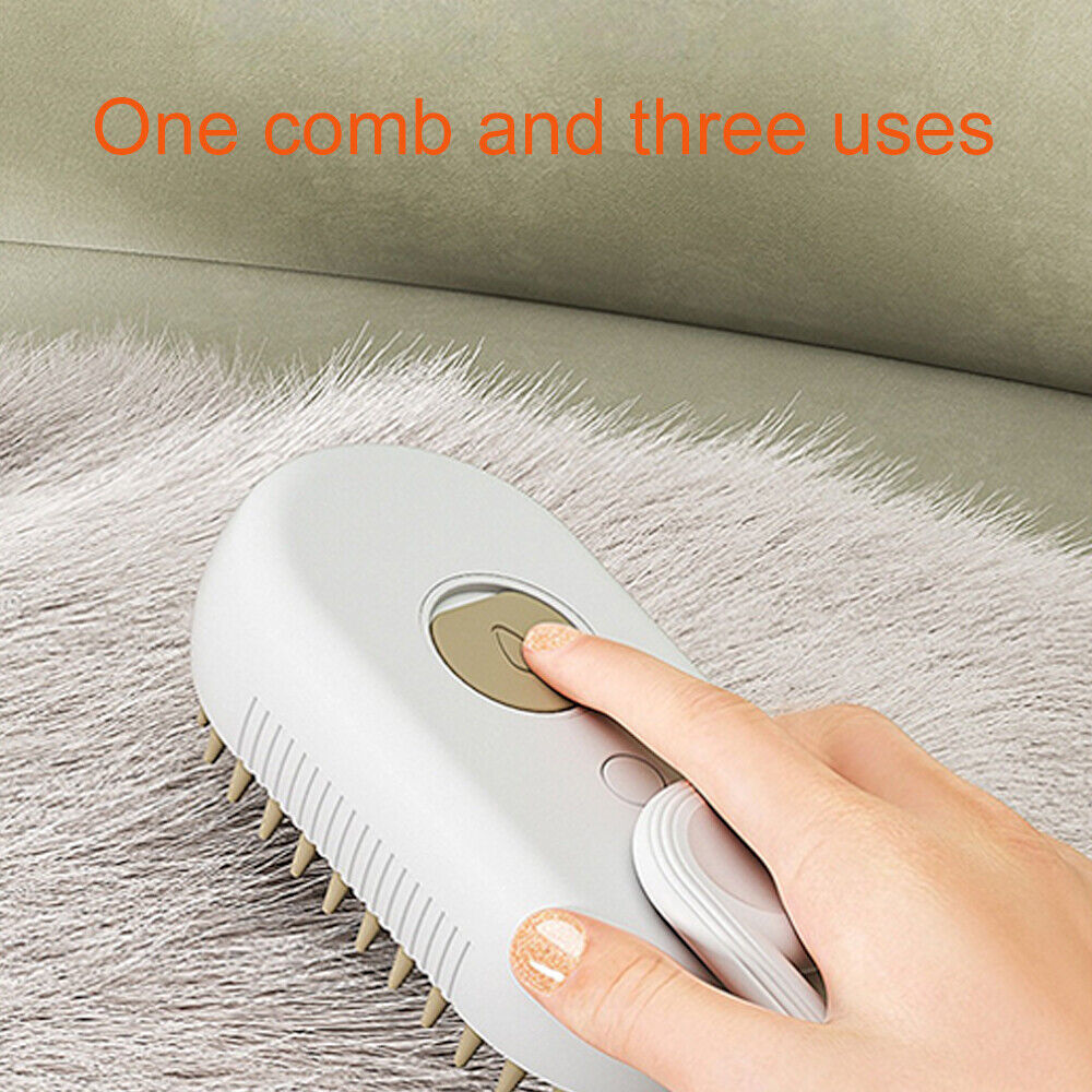 3 In 1 Pet Steam Brush Pet Electric Spray Massage Comb Cat Dog Hair Removal Comb