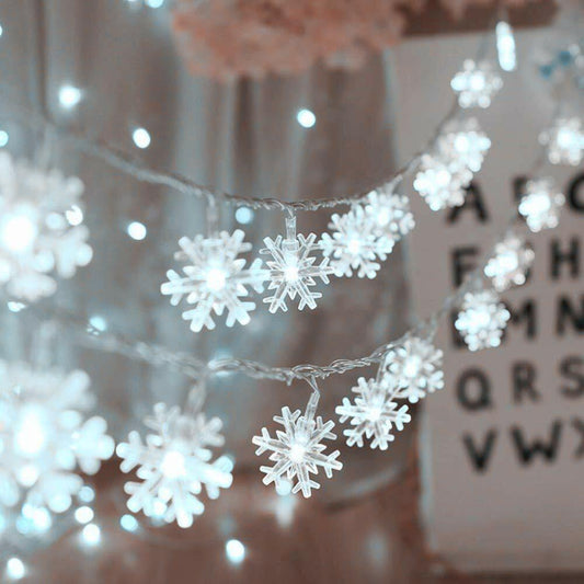 Snowflake Fairy Lights 40 LED Battery String Light for Outdoor Bedroom Christmas