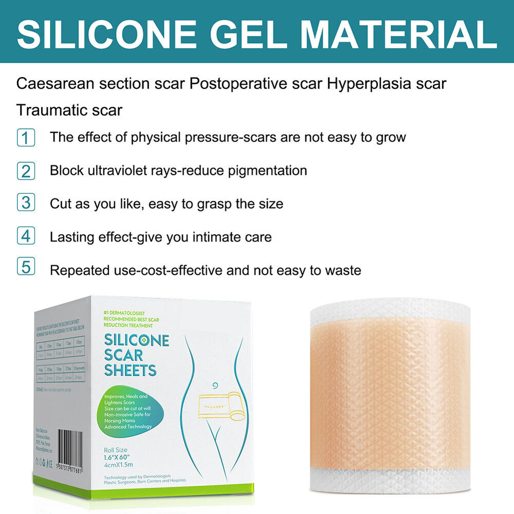 Silicone Gel Sheet Patch Medical Scar Removal Wound Skin Repair Treatment Tape