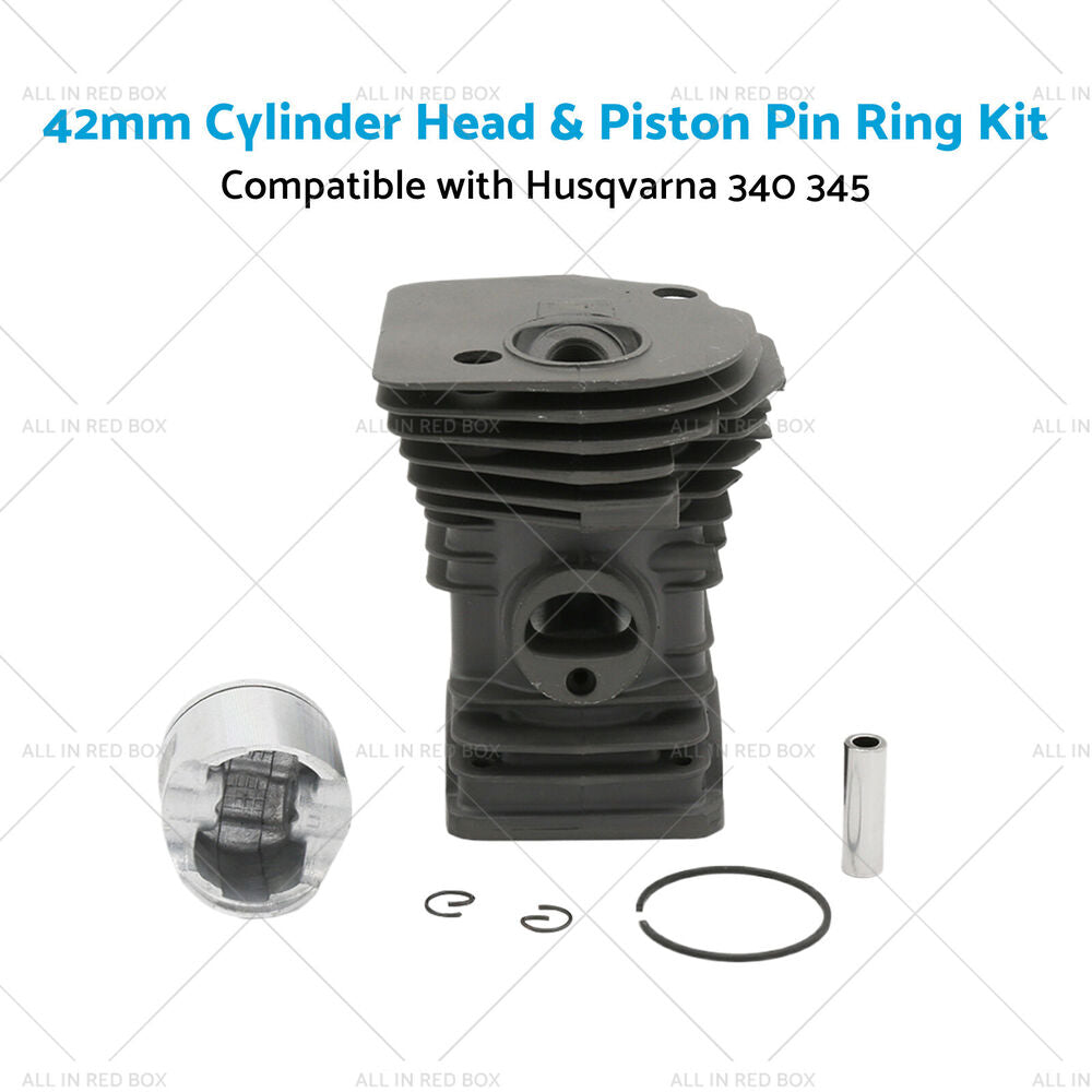 42mm Cylinder Head & Piston Pin Ring Kit Suitable for Chainsaw Husqvarna 340 345