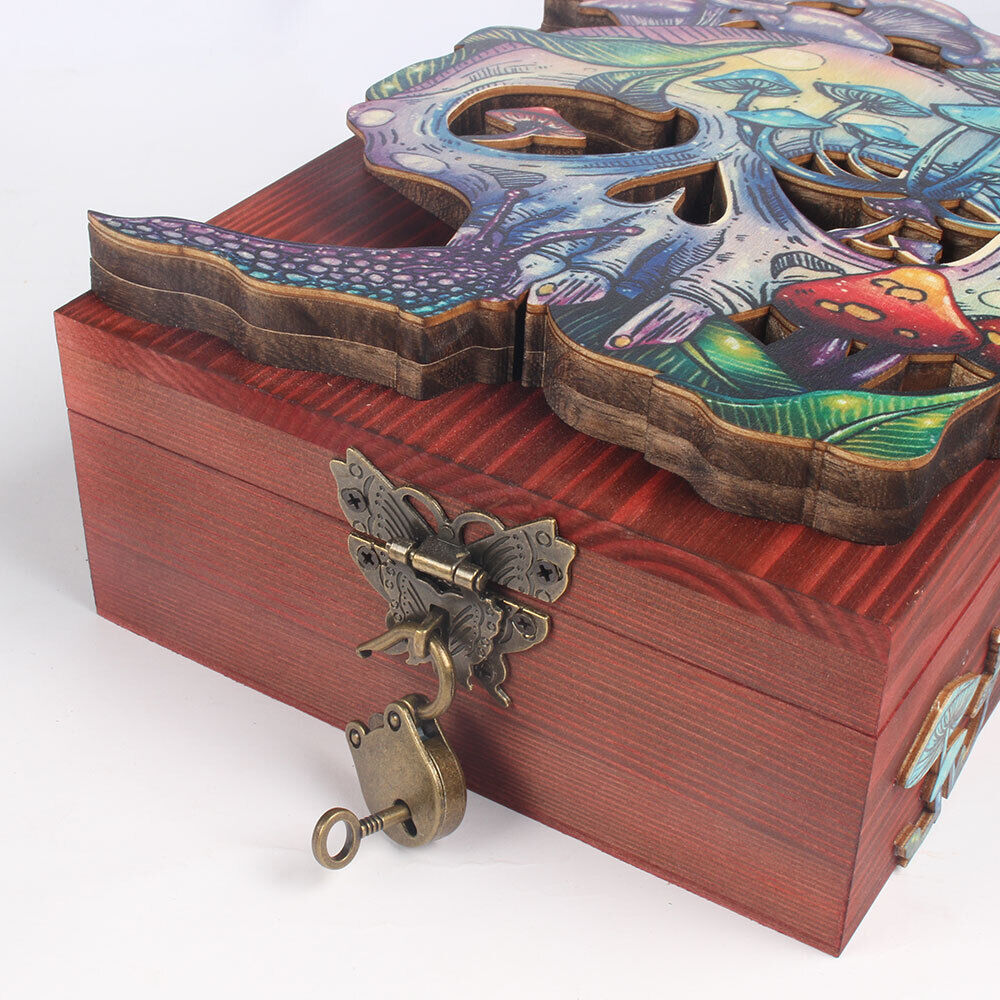 Key Keepsake Box Nature Hidden Key Box Skull Storage Lock Box Key