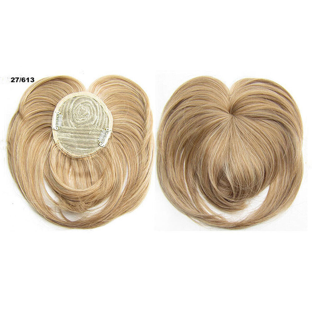 Hair Toupee Topper Piece Thin Clip in Top Short Staright Hairpiece For Women