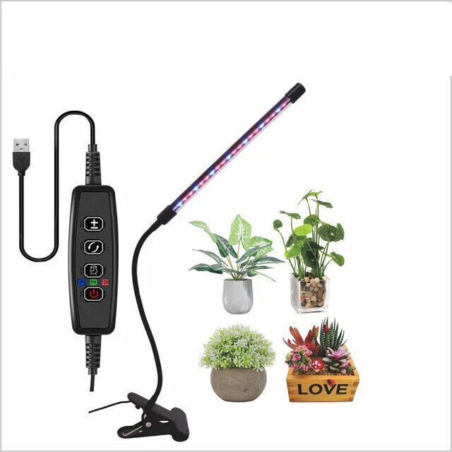 LED USB Plant Grow Light Indoor Growing Lamp Full Spectrum Dimmable 1/2/3/4 Head