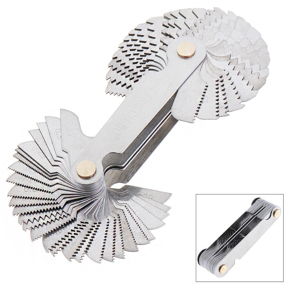 58pcs/set Metric & Imperial & Screw Gauge Thread Pitch Gauge for Industrial