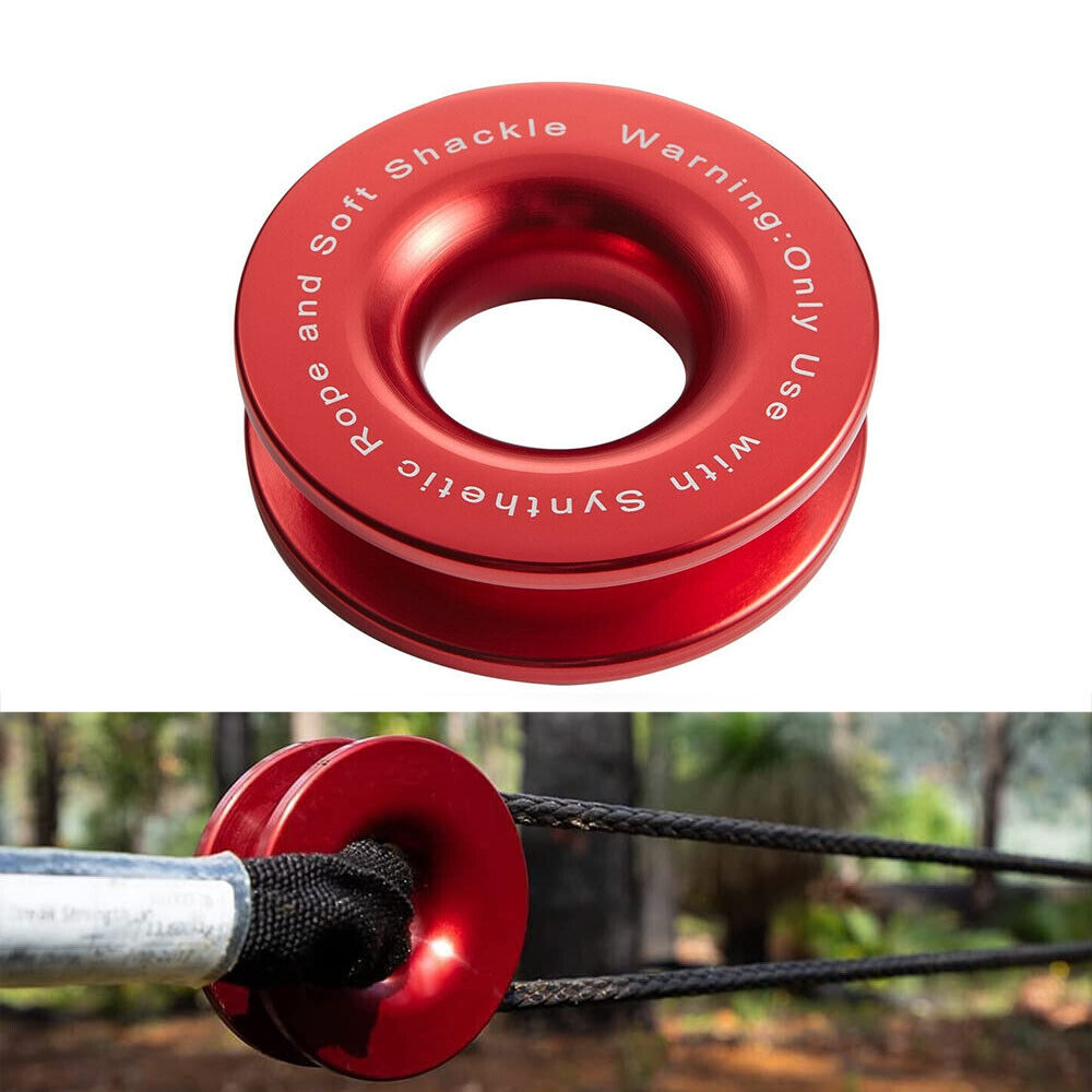 Recovery Ring Snatch Ring Block Pulley 41000lbs Soft Shackle Winch Rope Off Road