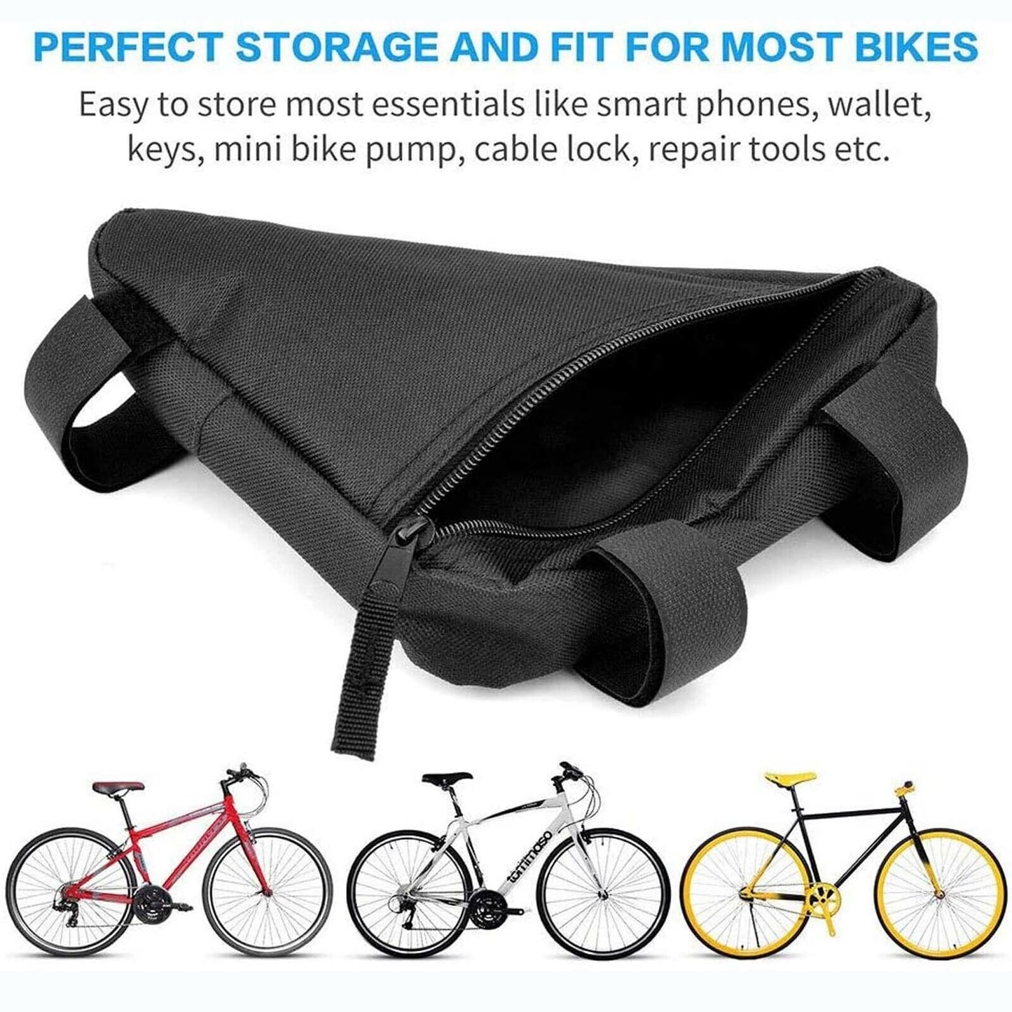 Bicycle Cycling Triangle Storage Bag Bike Front Tube Frame Waterproof Pouch Bags