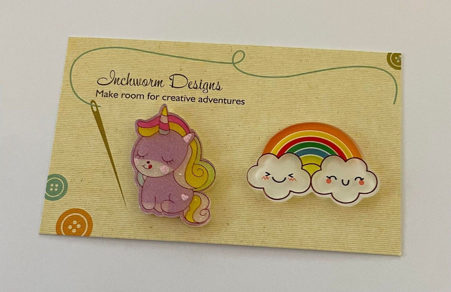 Needleminder Needle Minder Rainbow and Unicorn Minders