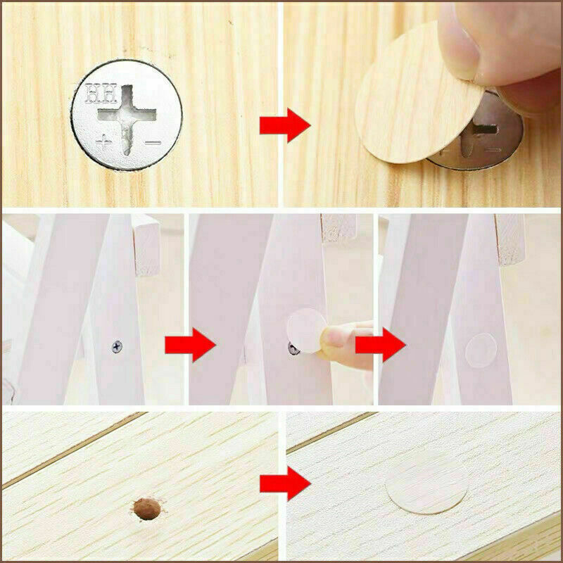 Self Adhesive Decorative Screw Cover Caps Holes Cams Furniture Kitchen 20mm