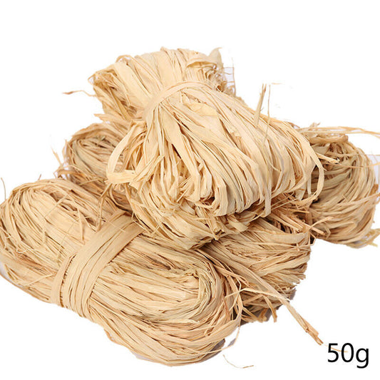 50g/Roll Natural Raffia Cord Craft Twine Rope Weave String Ribbon Rattan DIY