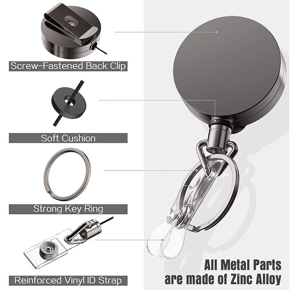 Pull Ring Retractable Key Chain Recoil Keyring Wire Rope Camping Key Holders