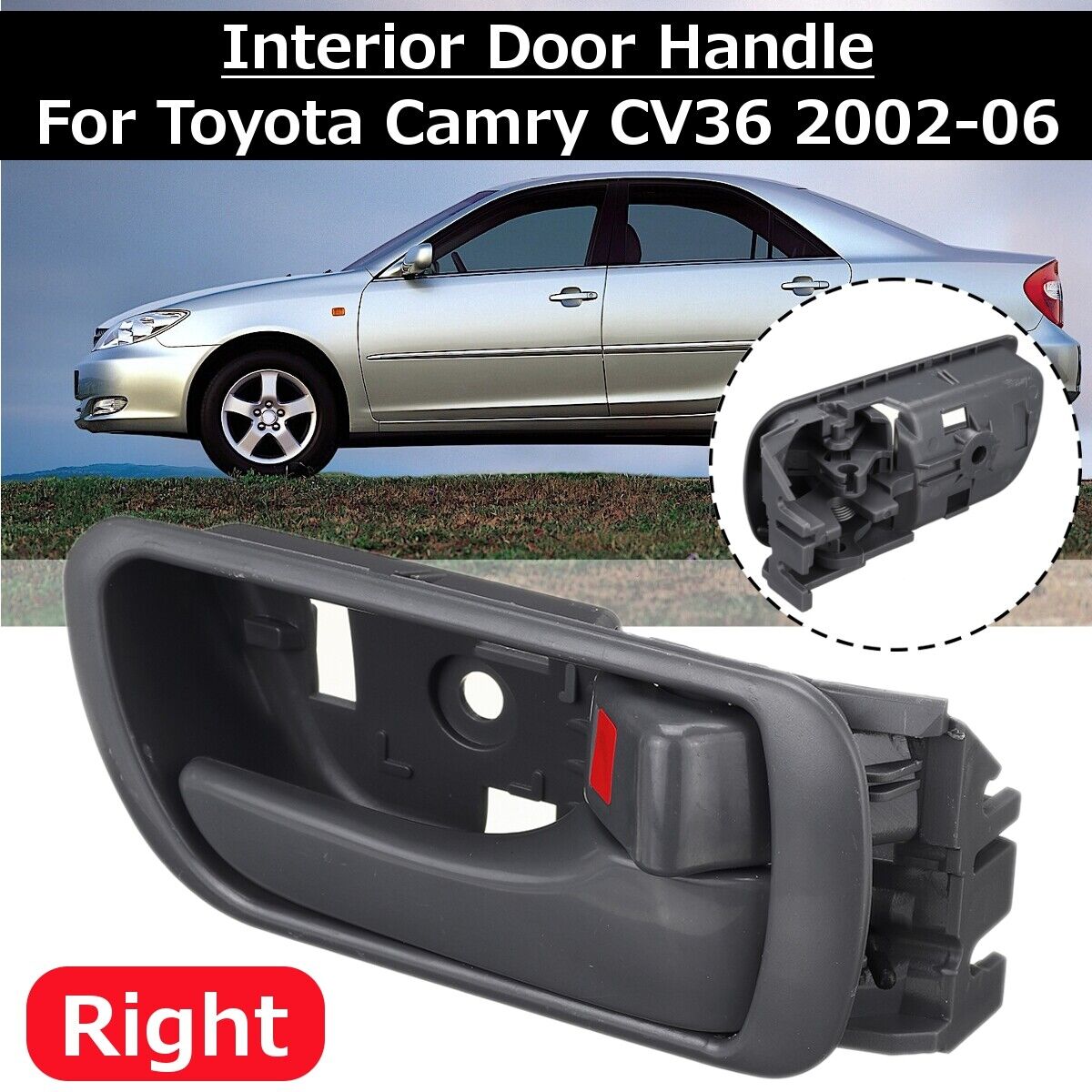 Right Front/Rear Inner Inside Door handle Grey for Toyota Camry CV36 2002-2006