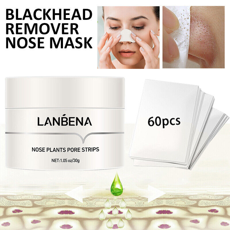 LANBENA 60PCS Pore Strips Blackhead Remover Nose Acne Clean