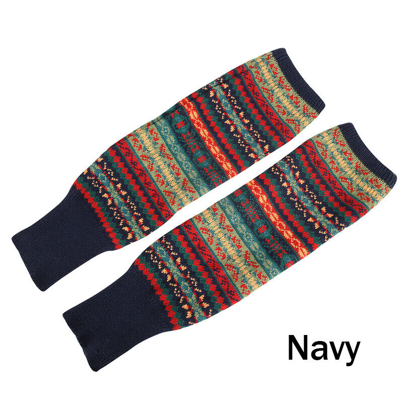 Women Ladies Winter Warm Knit Wool Leg Warmer Woolen Knee Knit Socks Leggings