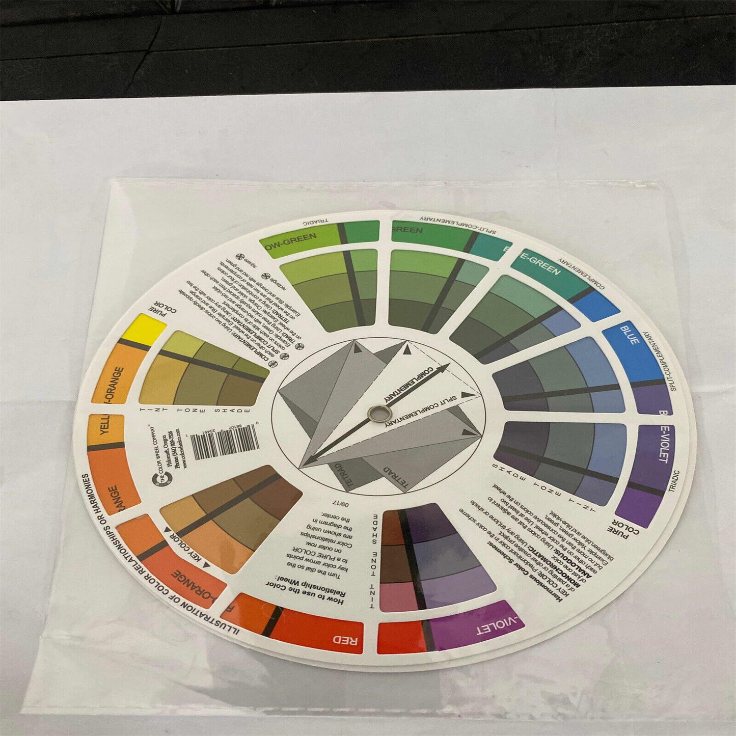 2x Artists Colour Wheel Mixing Colour Guide 23cm+13cm Artist Colour Wheels Nail