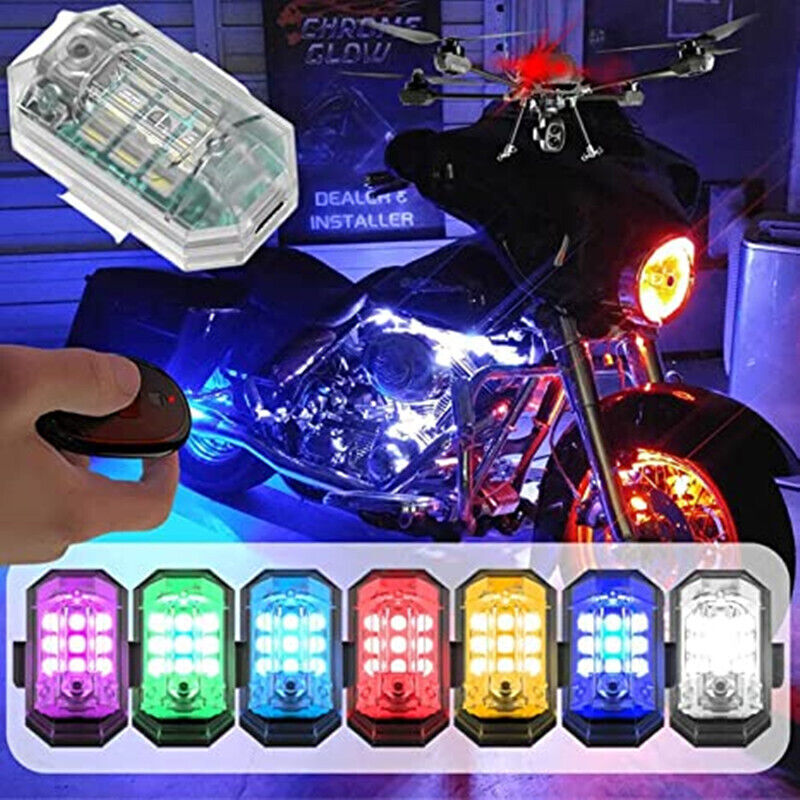 High Brightness Wireless LED Strobe Light, 7 Colors Rechargeable Flashing Lights