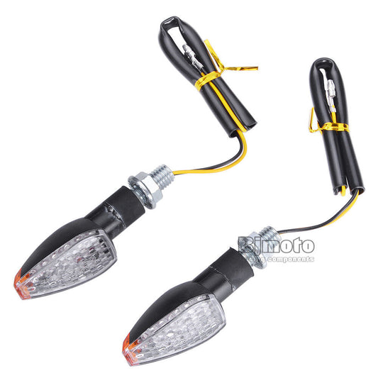 2pcs Universal Motorcycle LED Turn Signal Light Indicators Blinker Amber Lights