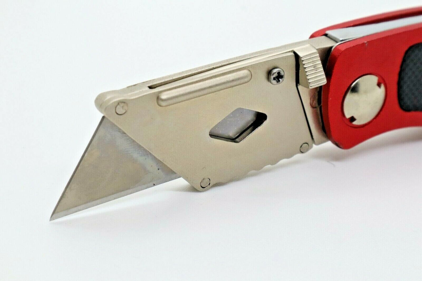 Folding Utility Knife Blades Box Cutter Pocket Knife Survival DIY Clip Light