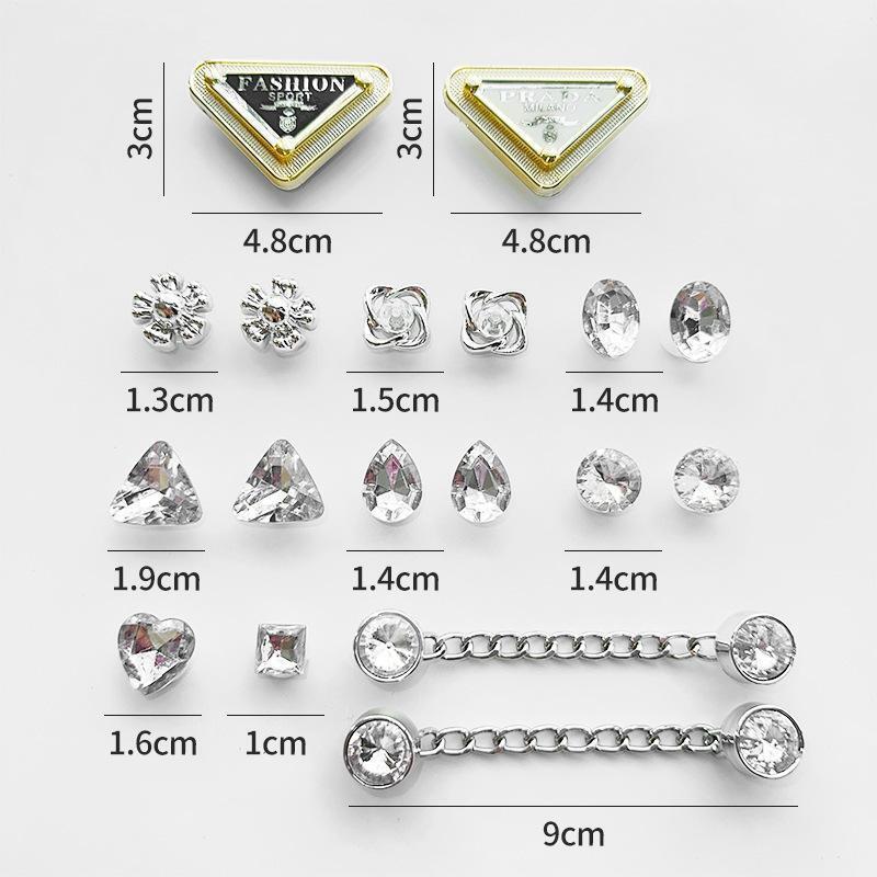 Rhinestone Faux Pearl Girl Shoes Charms Bling For Croc Shoe DIY Accessories