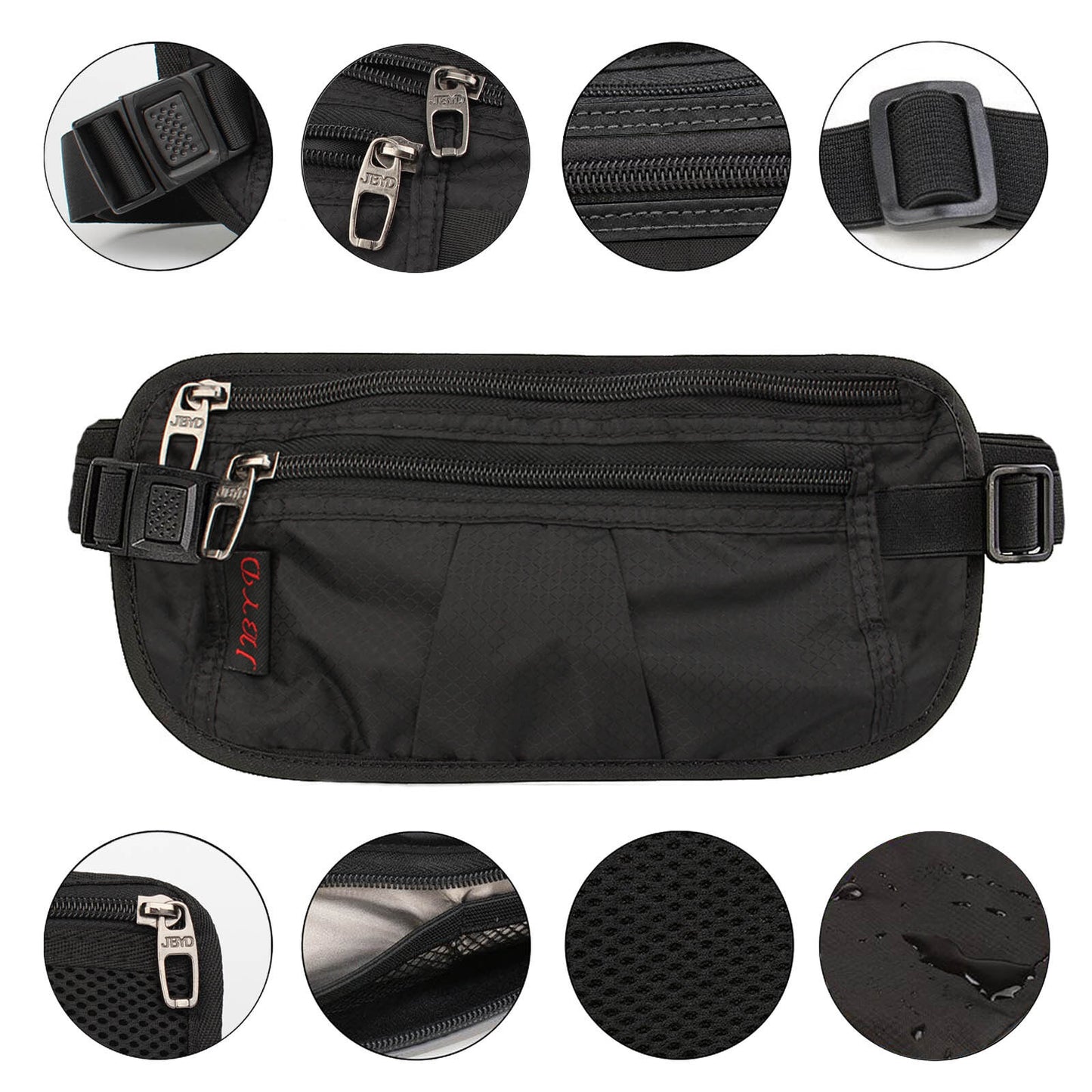 Travel Passport Waist Pouch Security Bag Blocking Cards Wallet & Money Belt