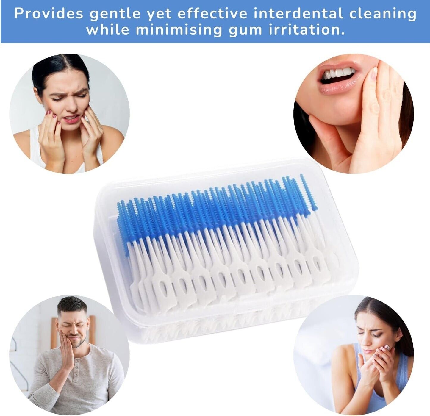 60Pcs Interdental Brush Dental Floss Picks Reusable Toothbrush Toothpicks Soft