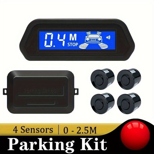 LED Reverse Sensor Backup Radar Display 4 Parking Car Parking Sensors System Kit