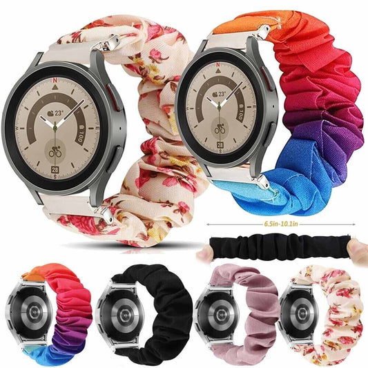 For Samsung Galaxy Watch 3 41mm 4 5 Active 2 40/44mm Scrunchie Loop Band Strap