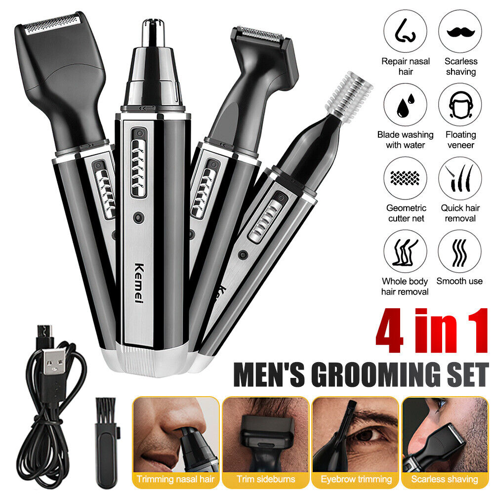 Kemei Electric Nose Hair Trimmer Men's Professional Facial Ear Beard Trimmer