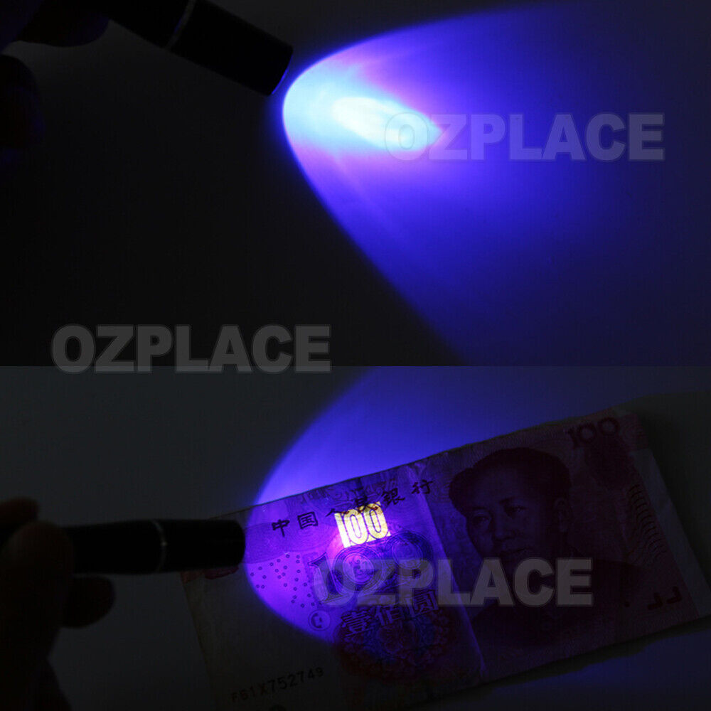 UV Ultra Violet LED Flashlight Blacklight Light 395nM Inspection Lamp Torch Mini