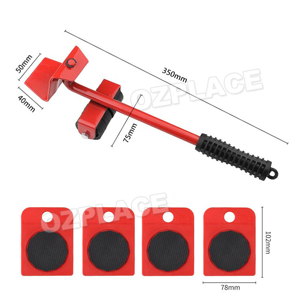 Heavy Furniture Moving Lifter Roller Move Tool Set Wheel Mover Sliders Kit