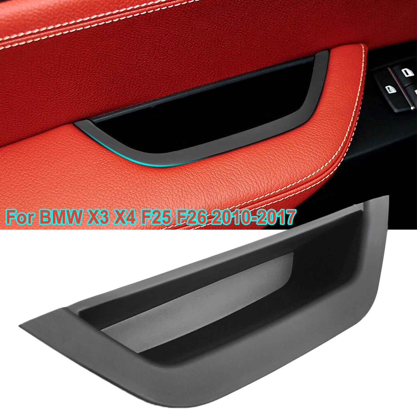 Left Side Door Interior Inner Handle Pull Trim For BMW F25 F26 X3 X4 2010 - 2017