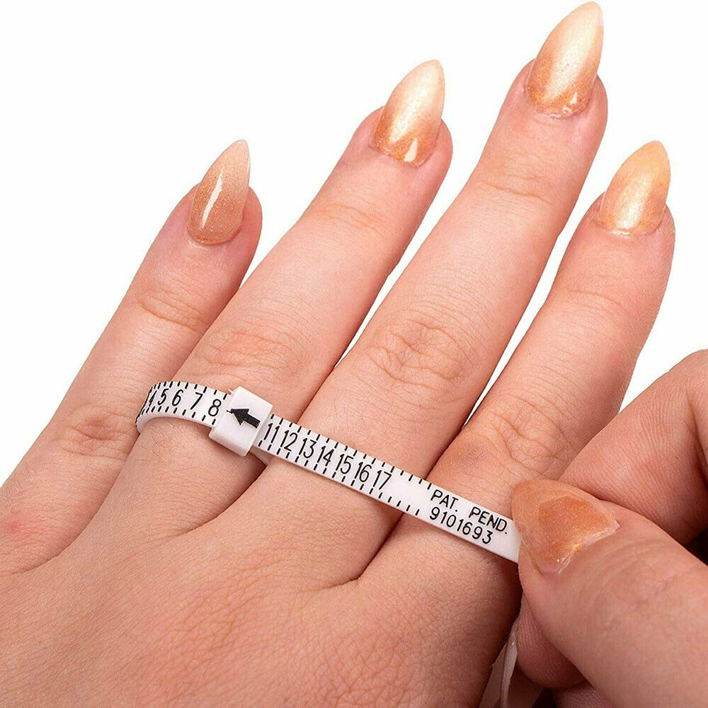 5pcs Ring Sizer Measure Tool Gauge Plastic Finger Sizing Finder Reusable