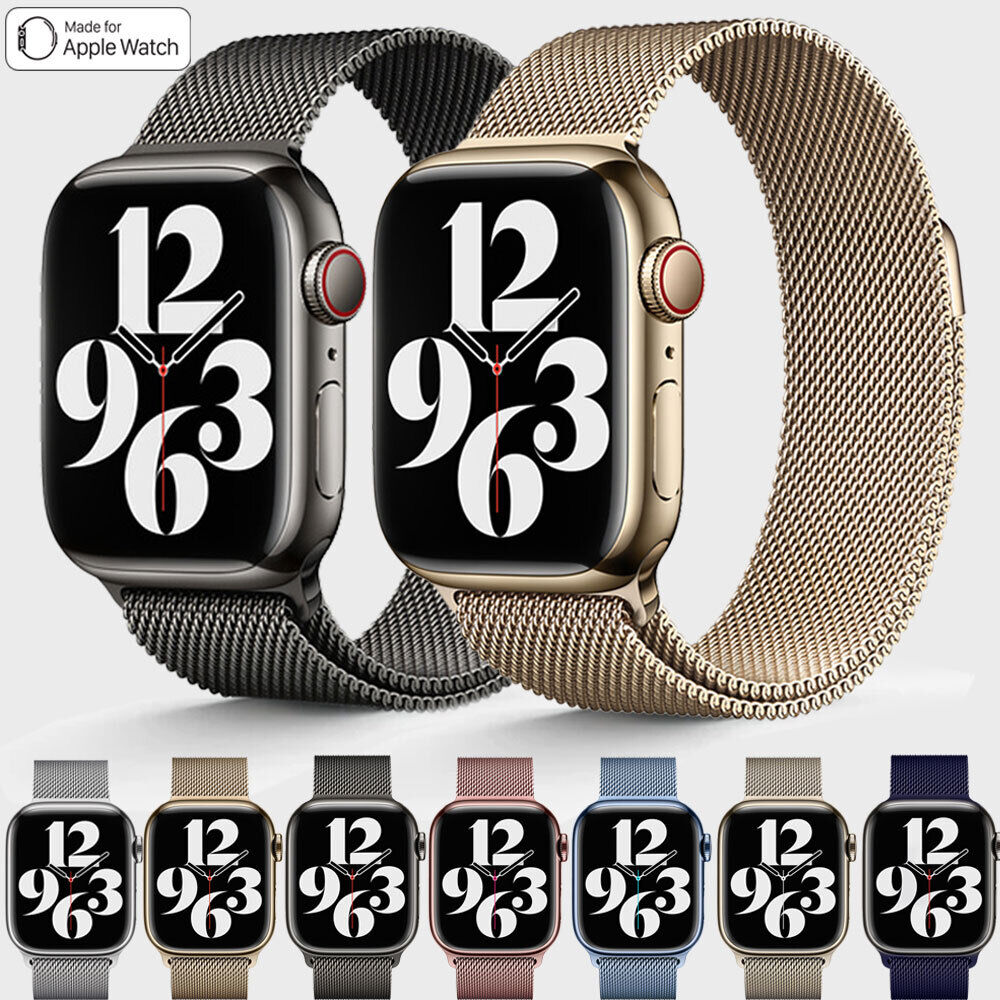 For Apple Watch iWatch Band Series 9 8 7 SE 6 5 4 Magnetic Stainless Steel Strap适用于 Apple Watch iWatch 表带系列 9 8 7 SE 6 5 4 磁性不锈钢表带