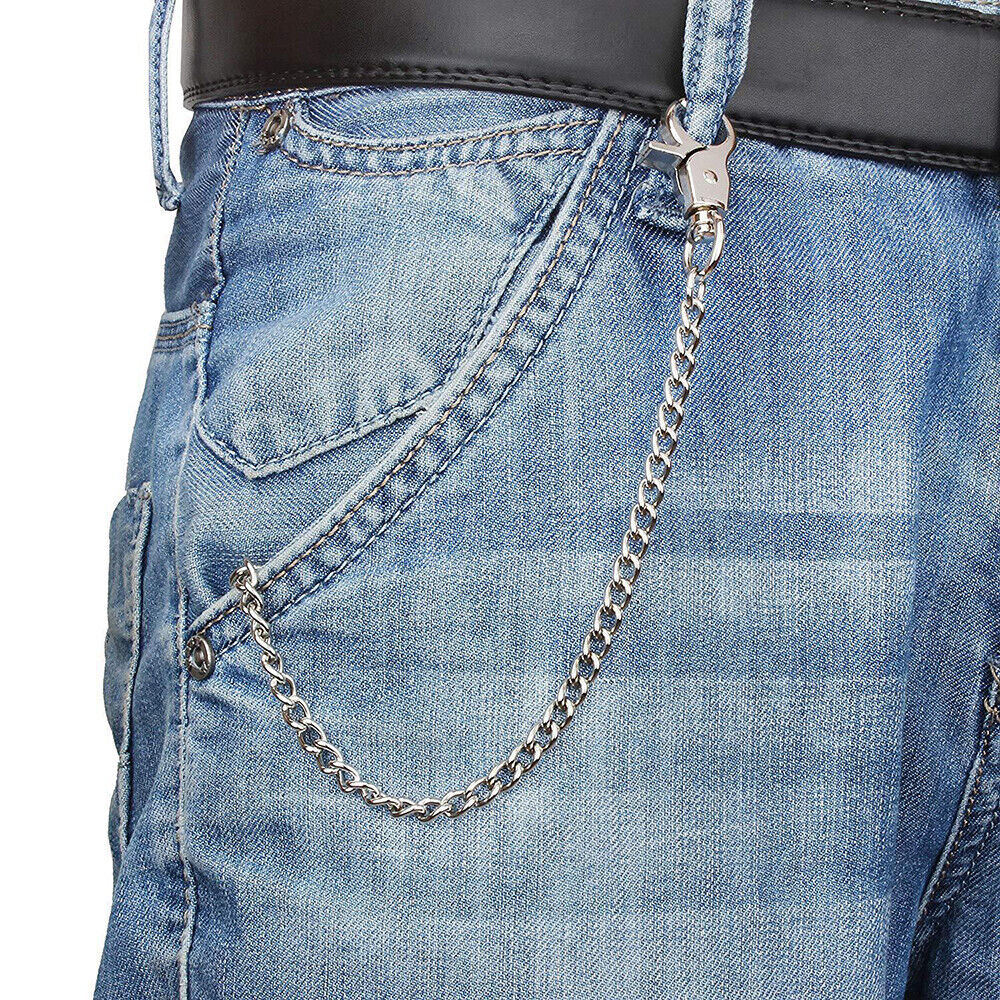 Silver Mental Key Chain Clip Pants Jeans Hip hop Biker Wallet Chain Belt Jewelry