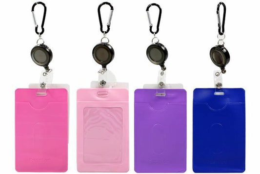 Assorted Colours Retractable Business Badges Lanyard ID Card Holder