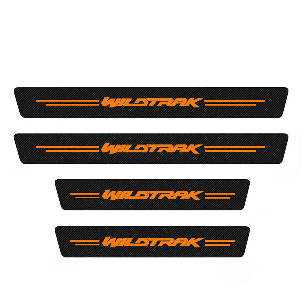 4X For Ford Ranger Wildtrak Door Plate Sill Protector Anti Scratch Decal Sticker