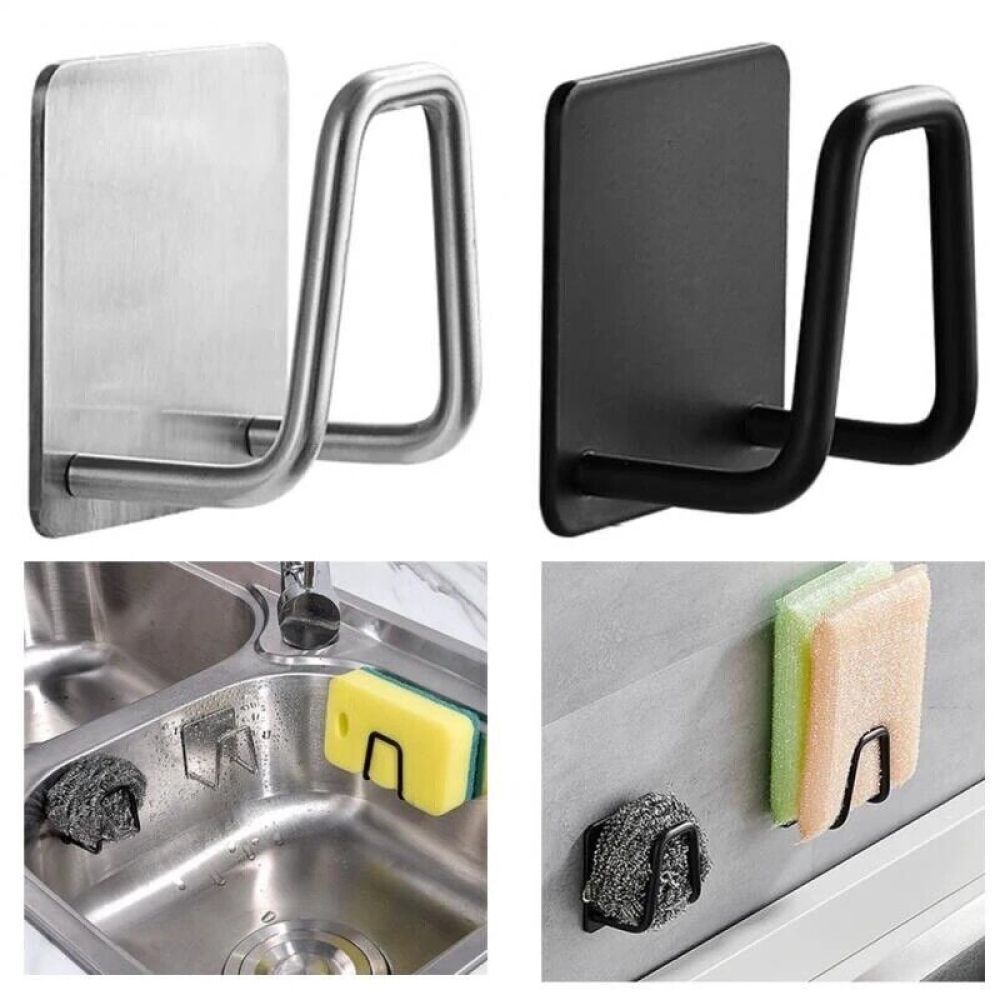 2x Kitchen Suction Holder Soap Stainless Steel Bathroom Sinks Sink Rack Sponge Dish