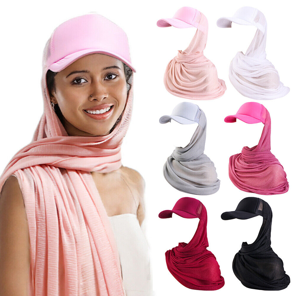 Women Ladies Baseball Hat Cap Hijab Shawl Instant Hijab Bandana Abaya Turban ღ