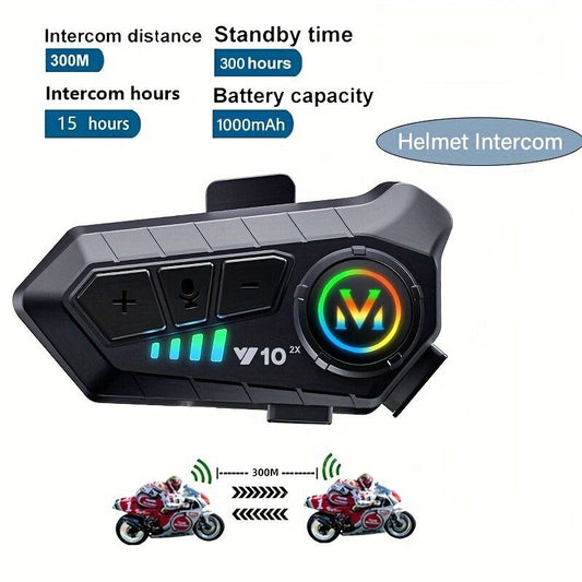 Motorcycle Handsfree Helmet Headset Bluetooth 5.3 Wireless Motorbike Headphone