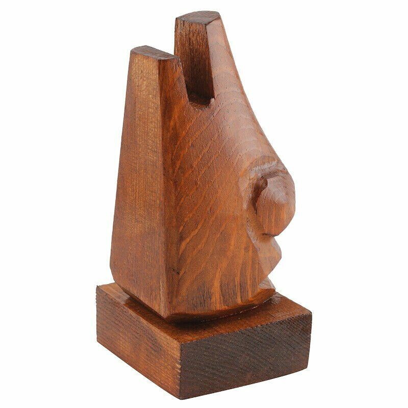 Wooden Nose-Shaped Sculpture Sunglasses Eyeglasses Glasses Holder Display Stand