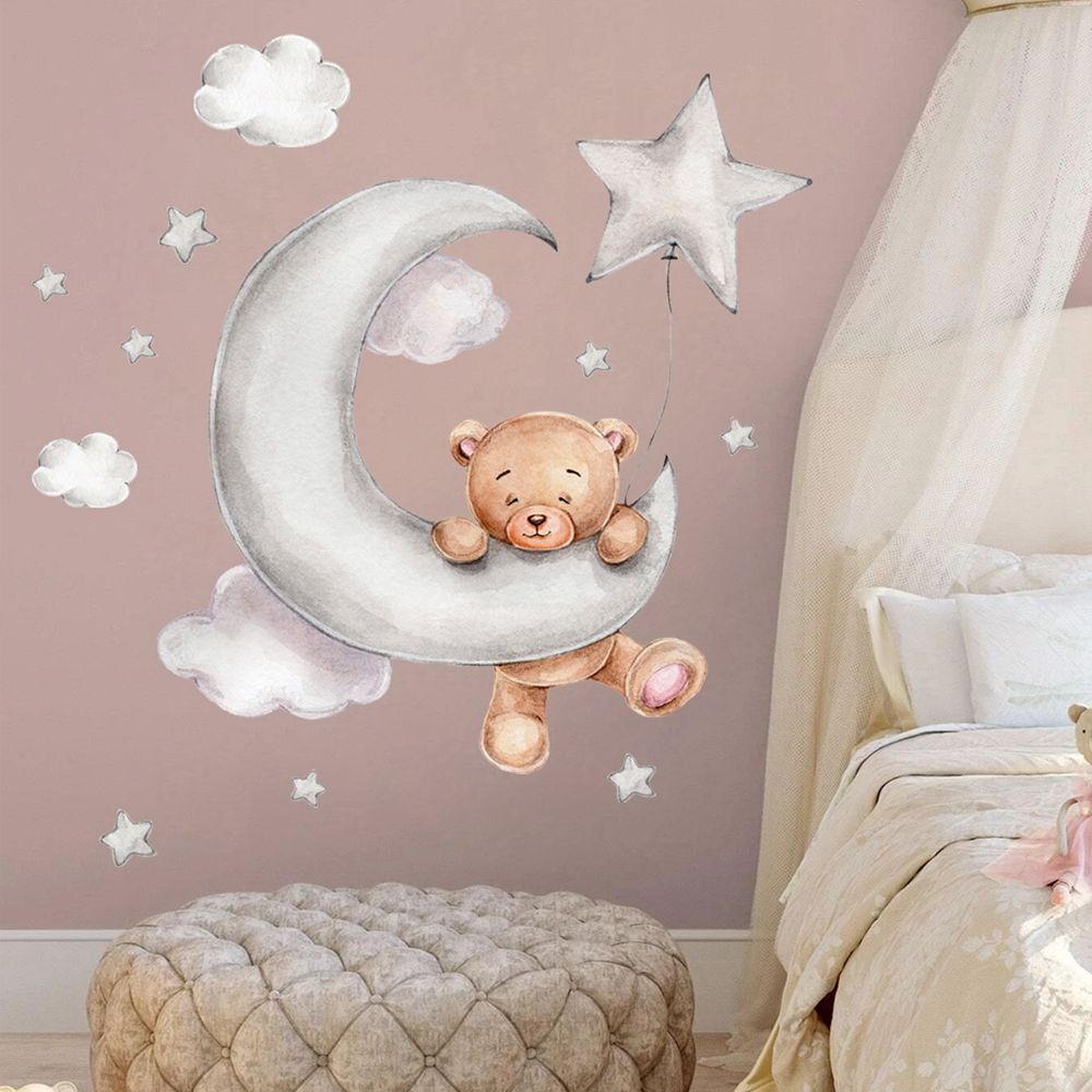 Room Decals Baby Home Decoration Bear Wall Stickers Nursery Sticker Wall Decals