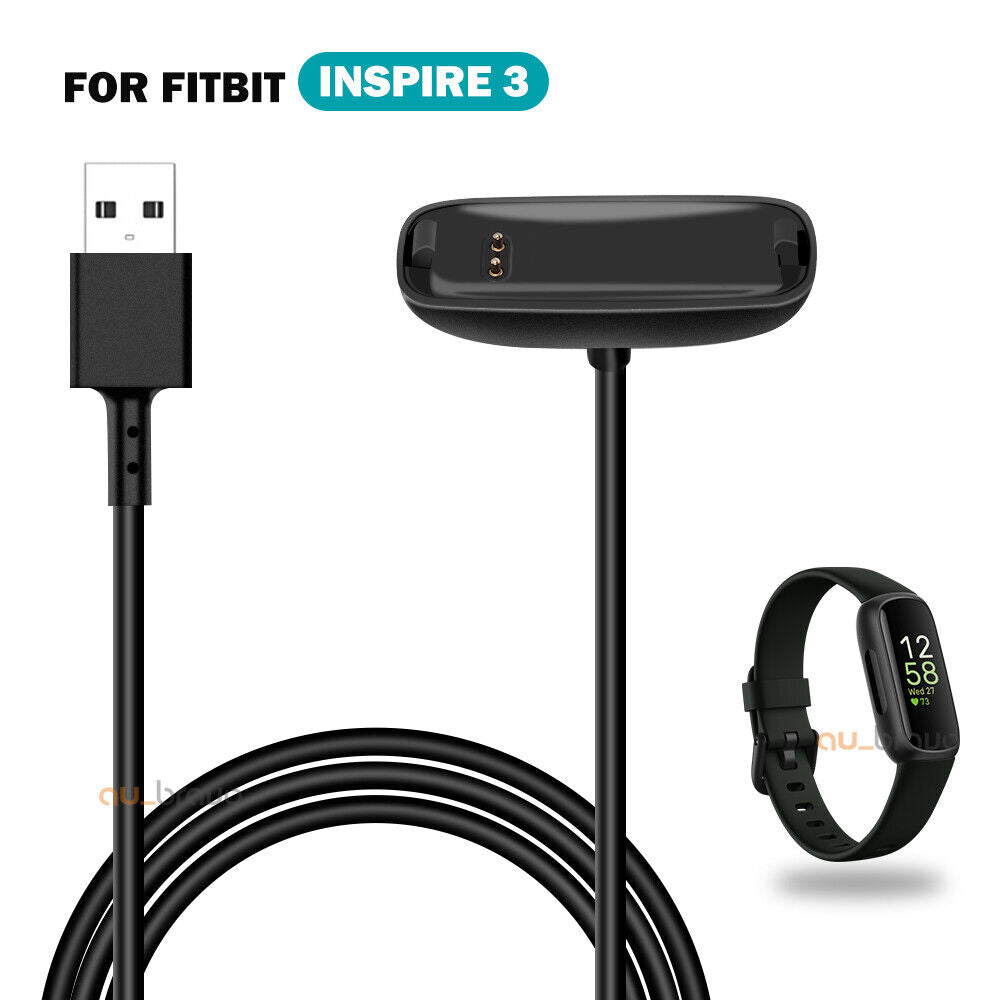 For Fitbit Luxe/ Versa 3/ Sense/ Inspire 2 3/ ACE 3 USB Charger Cable Charging