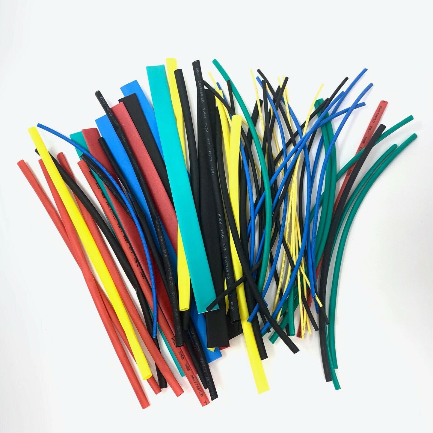 56pc Professional Heat Shrink Assortment Tubing Kit 12 Sizes Cable Wrap 225mm