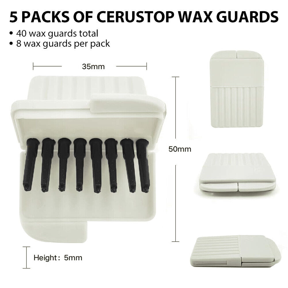 5PACK Hearing Aid Filters Cerustop Wax Guards Dustproof Prevents Earwax Guard