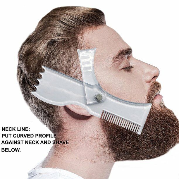 Beard Shaping Template Tool Trimming Barber Shaper for Shaving Stencil Line Up