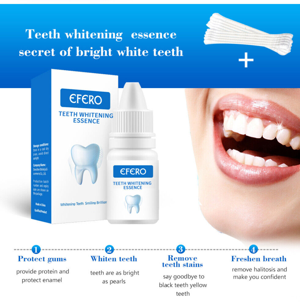 NEW INSTANT TOOTH WHITENING KIT WHITE TEETH CLEAN GEL UV BLEACH DENTAL STRENGTH